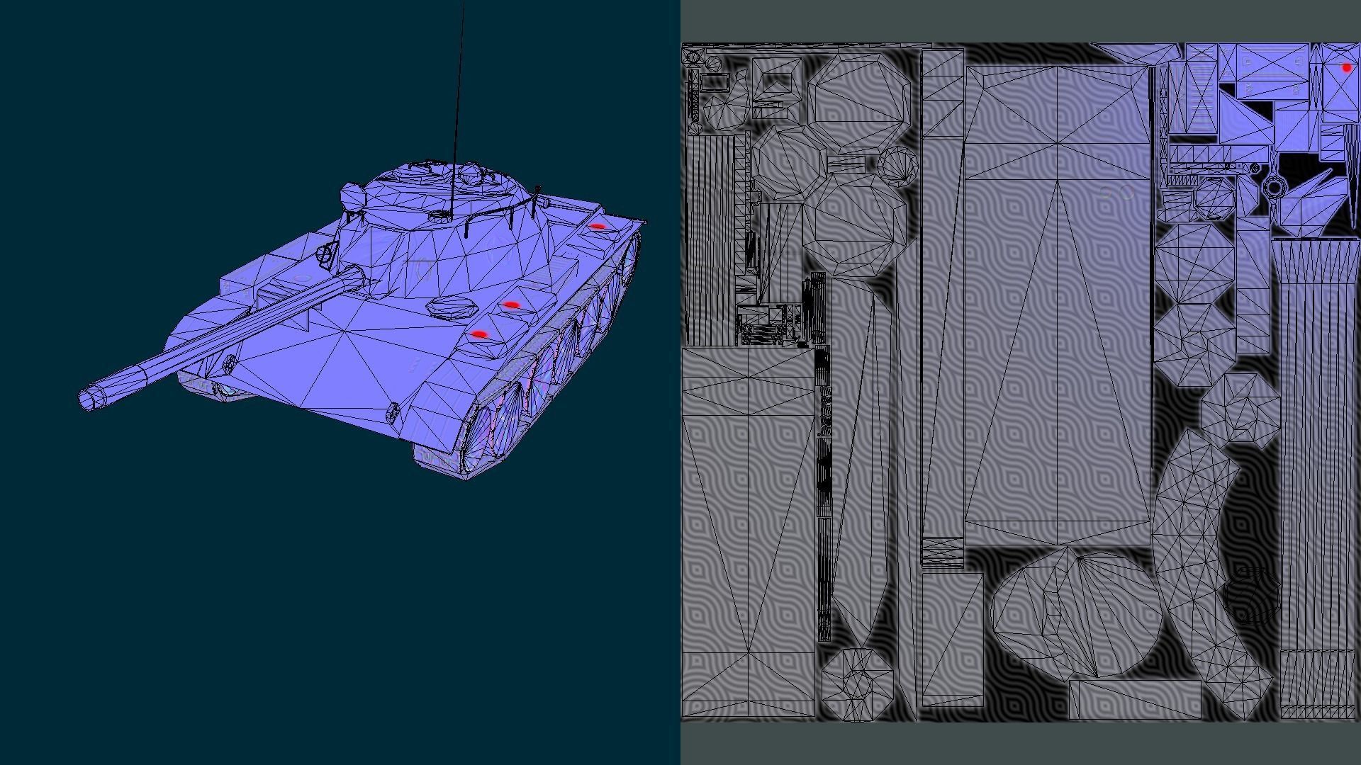 Tank 3D Low-poly 3D model_11