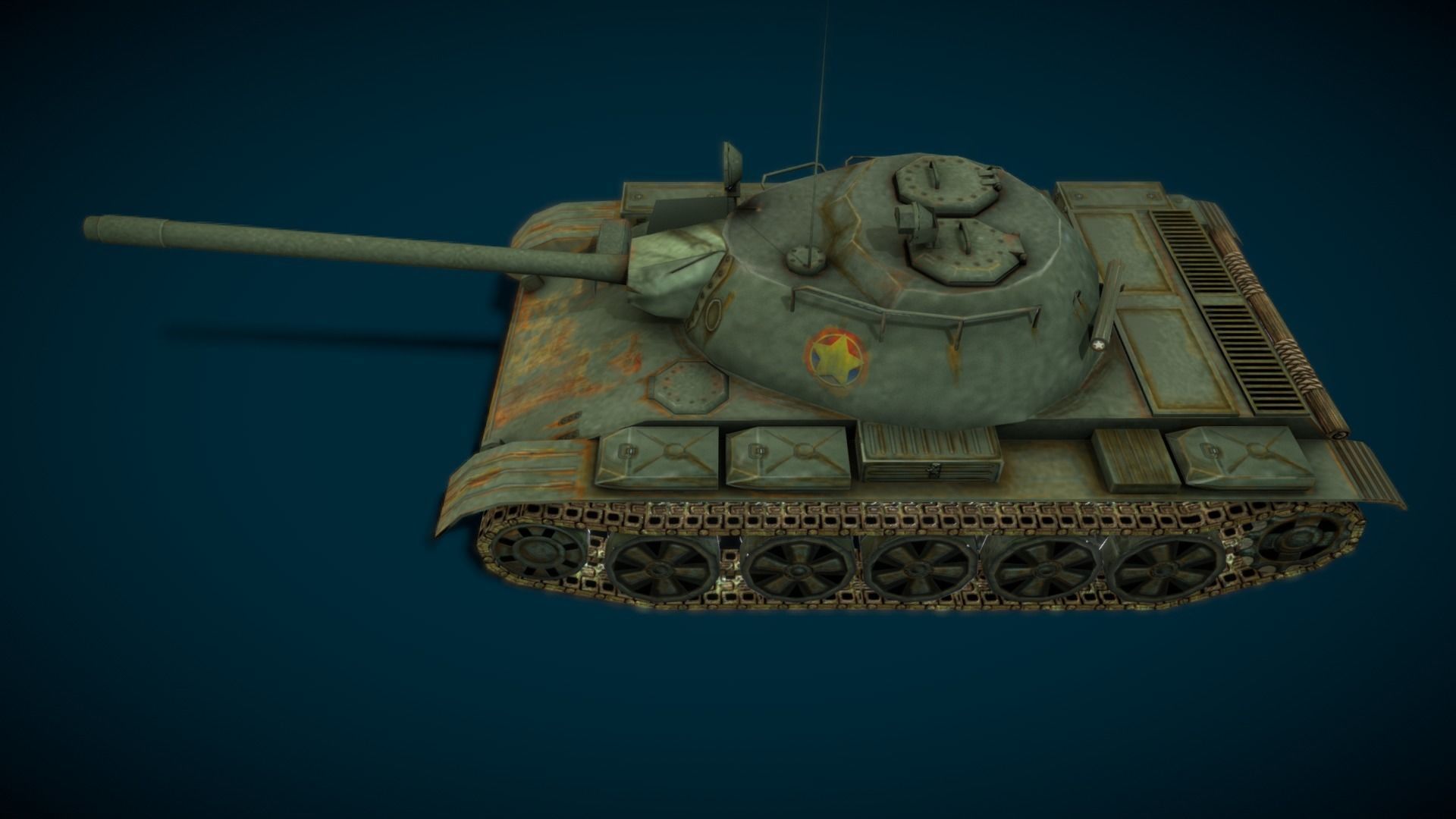 Tank 3D Low-poly 3D model_4