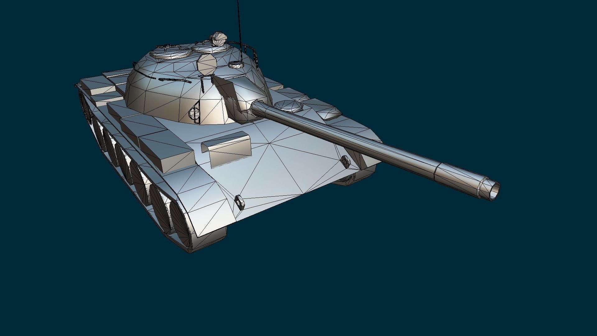 Tank 3D Low-poly 3D model_10