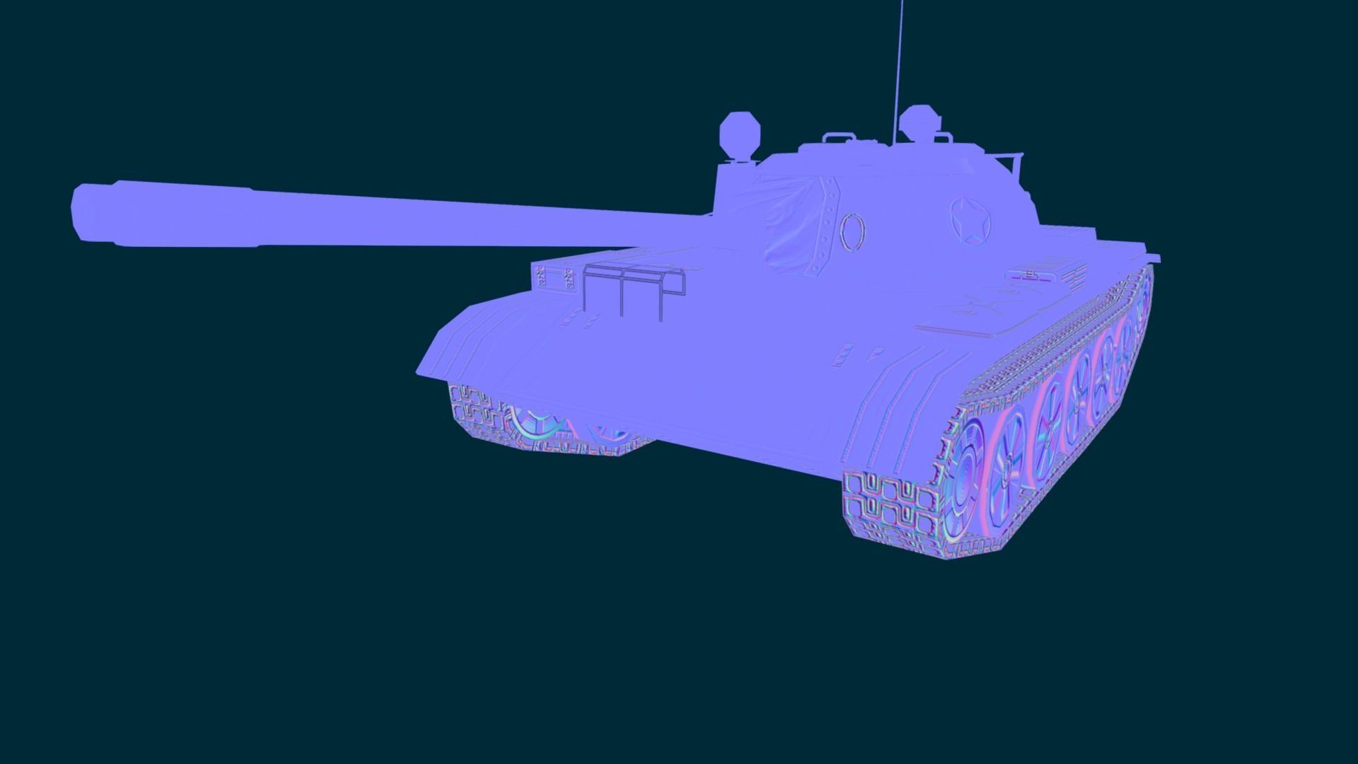 Tank 3D Low-poly 3D model_2