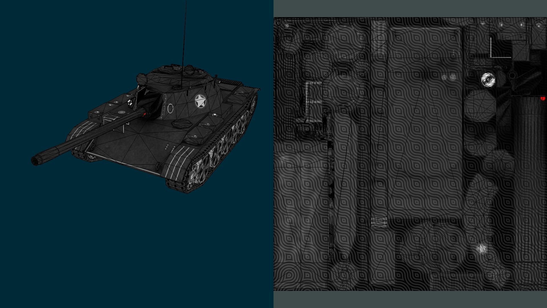 Tank 3D Low-poly 3D model_12