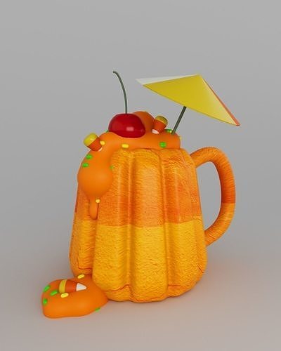Candy Corn Dessert 3D model