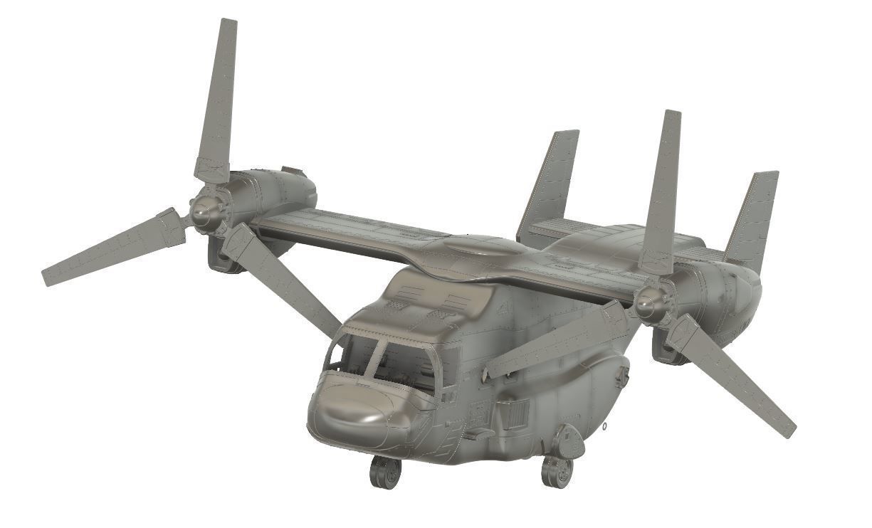 Osprey v22 Military aircraft scale 1-18 3D print model_19