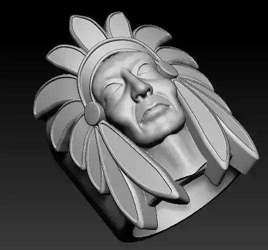 Native American Ring Warrior Chief Ring