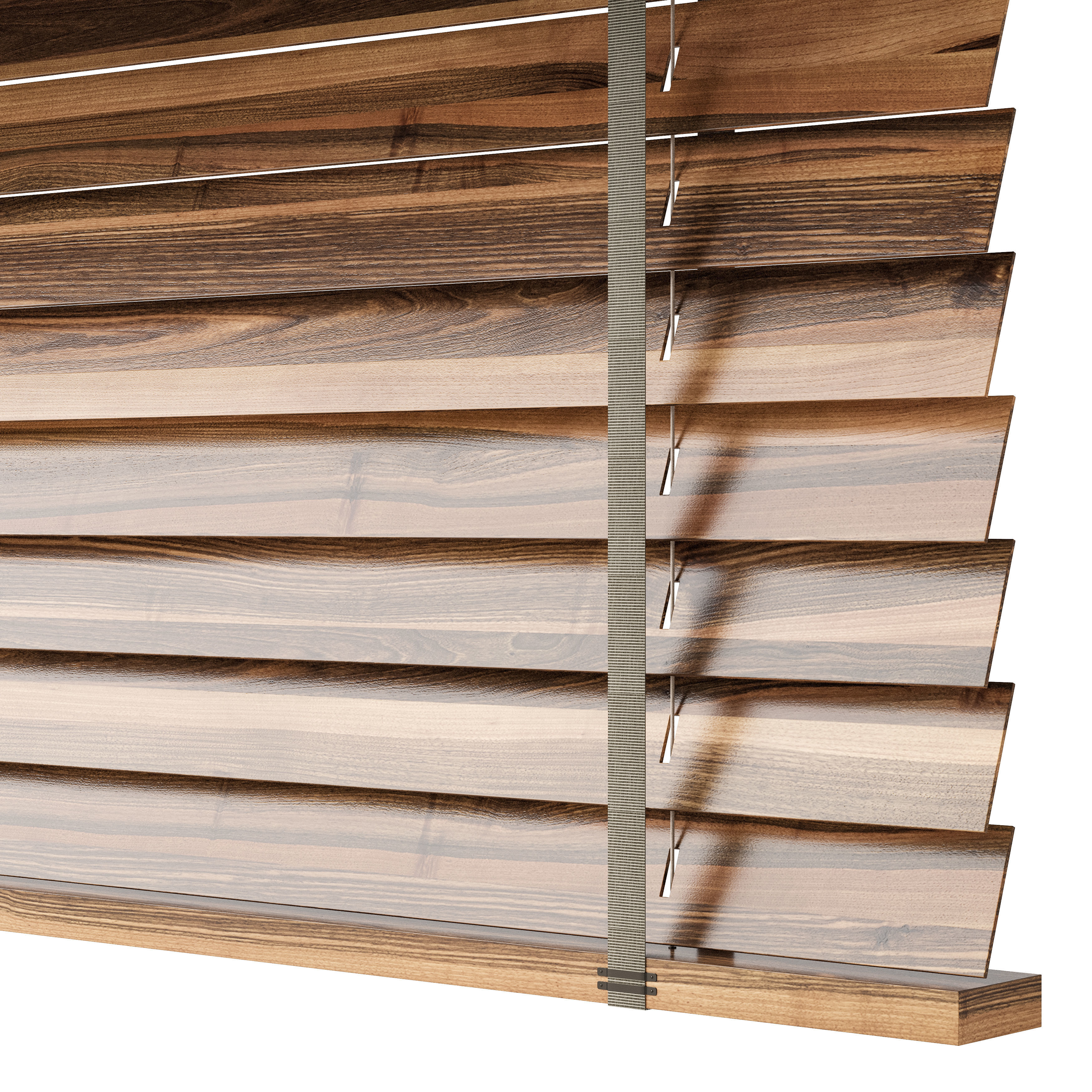 Wooden Blinds Set 12 3D model_2