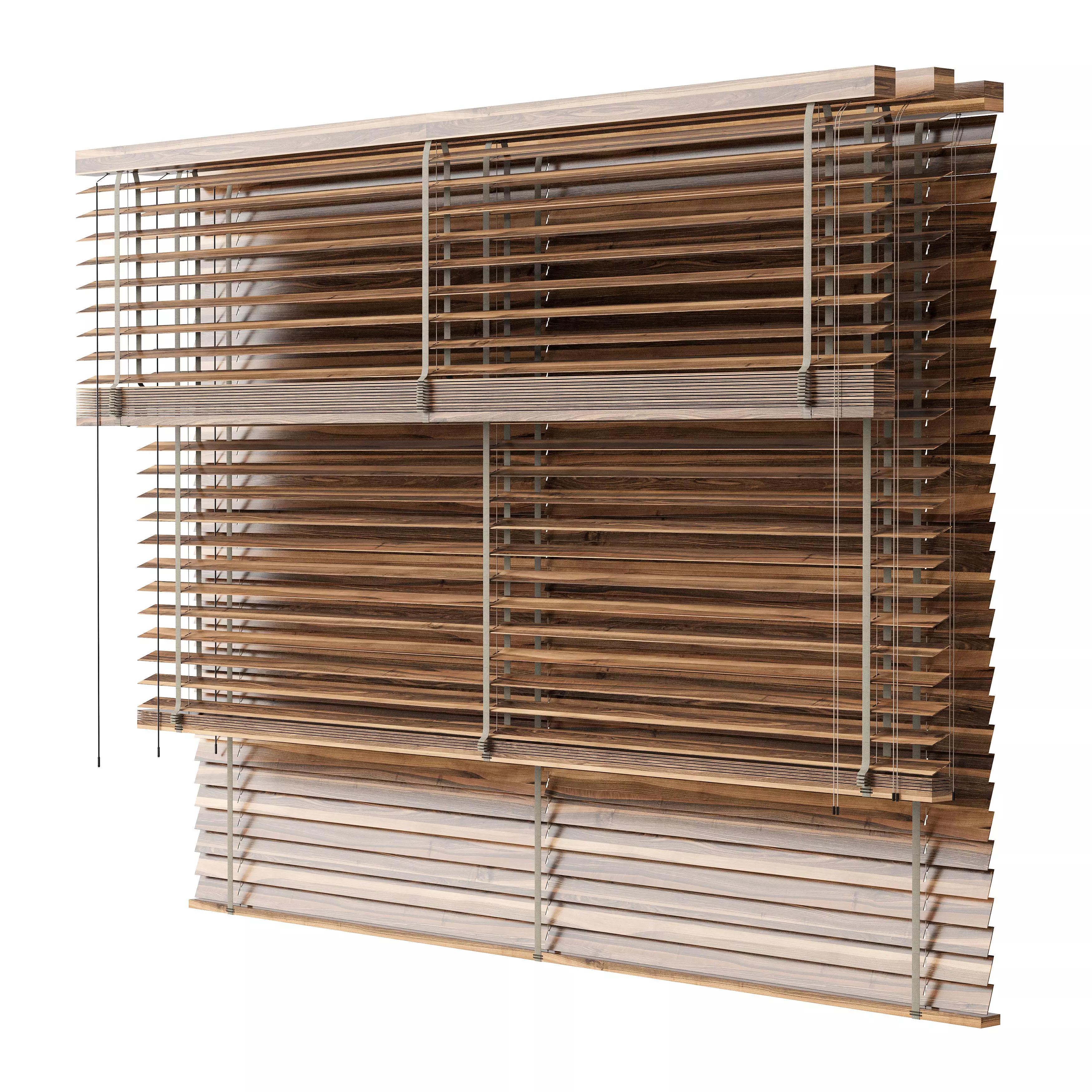 Wooden Blinds Set 12 3D model_0