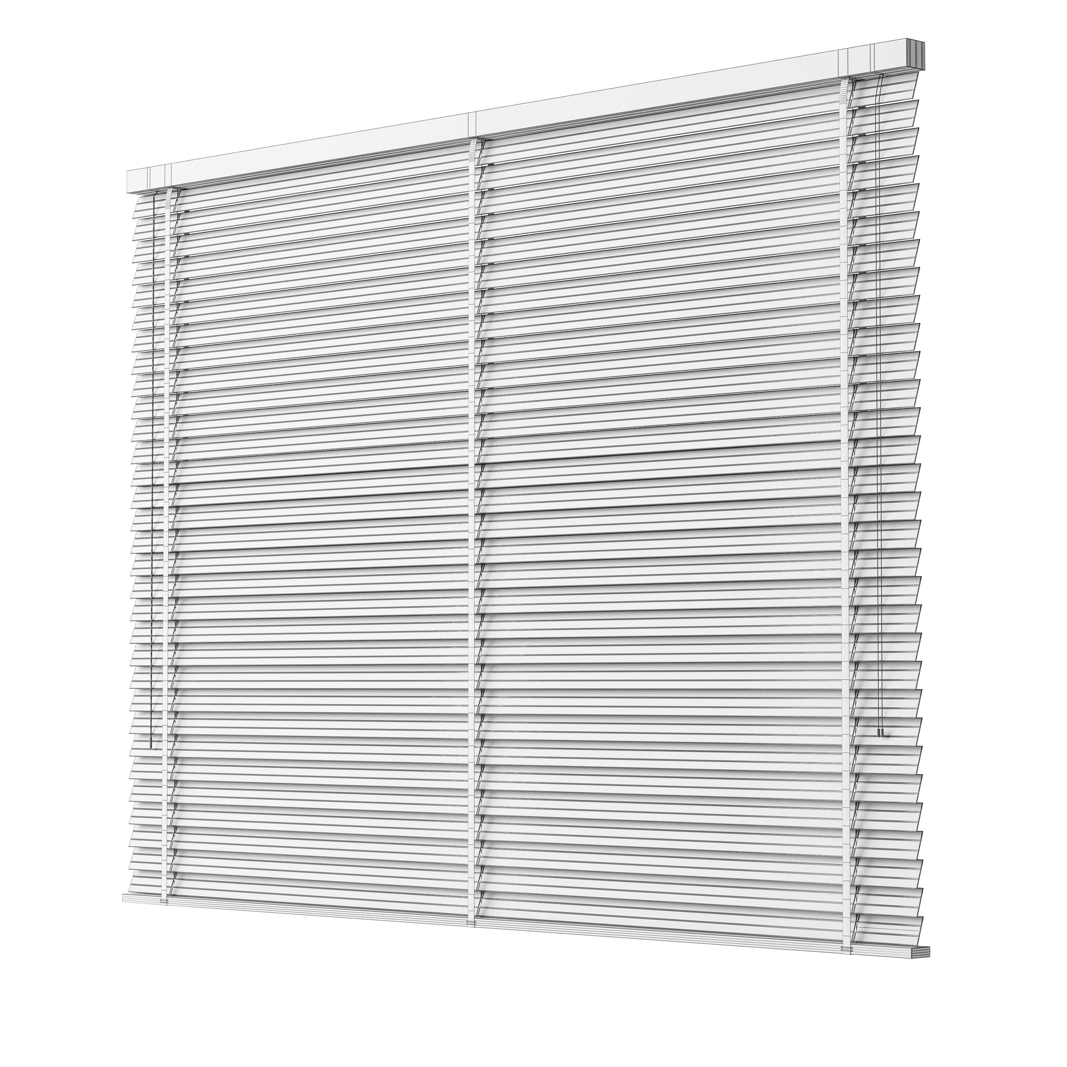 Wooden Blinds Set 12 3D model_4