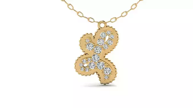 Alphabet Andala Beads Diamond Letter Pendant L