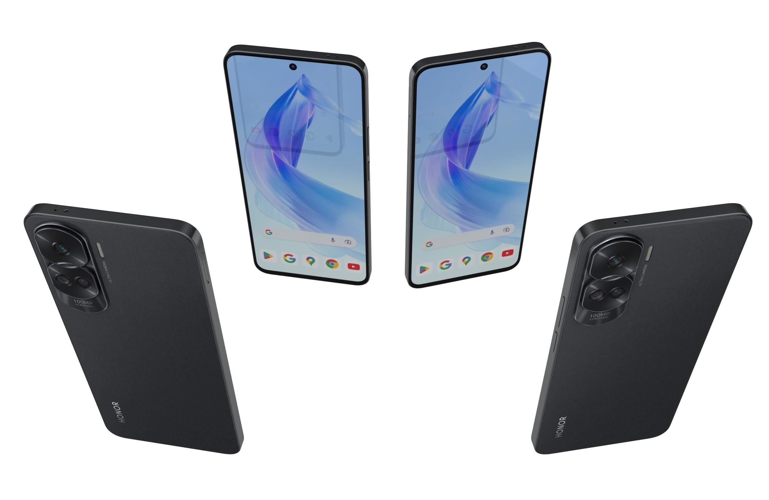 Honor 90 Lite Black 3D model_4