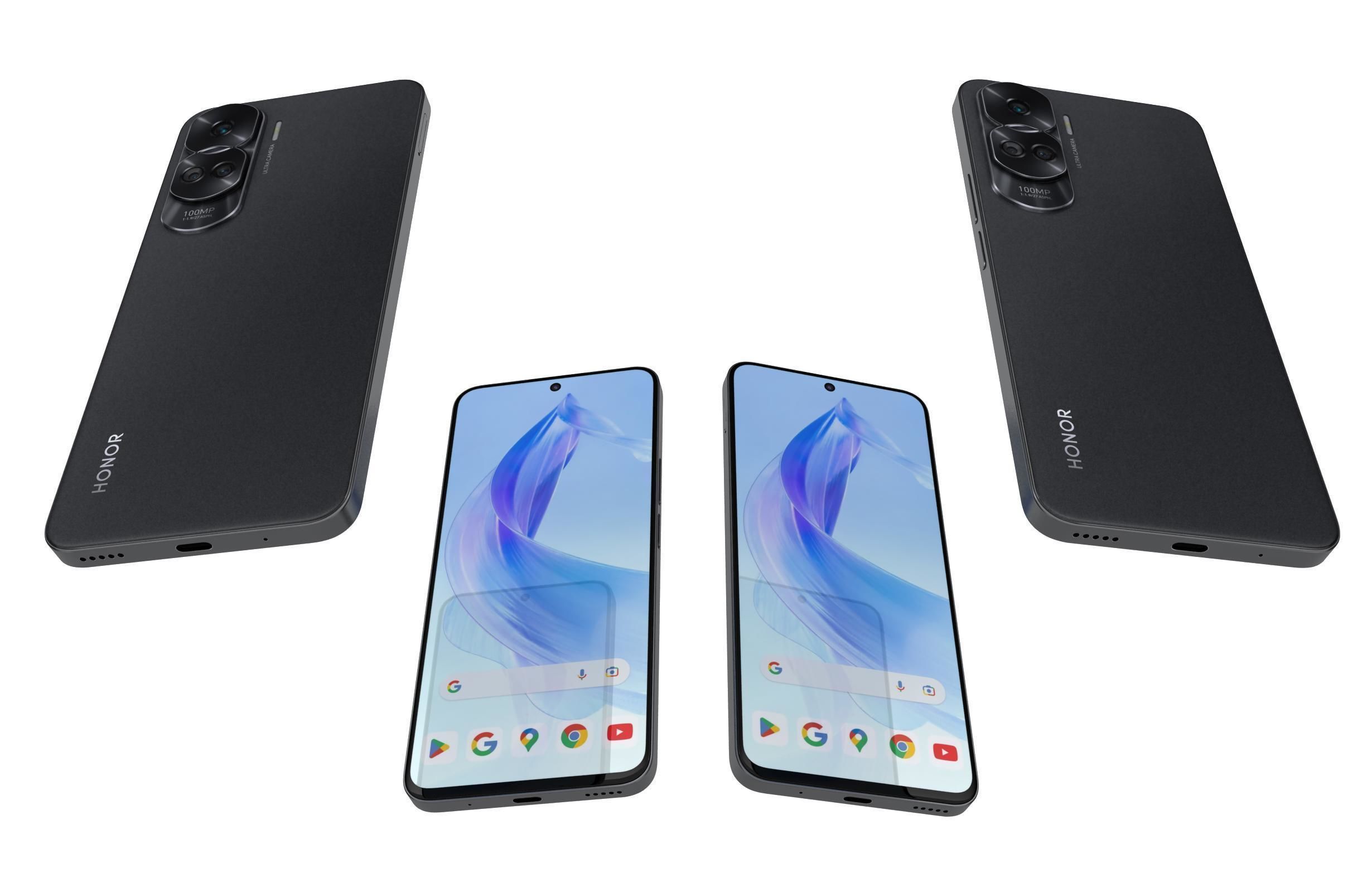 Honor 90 Lite Black 3D model_5