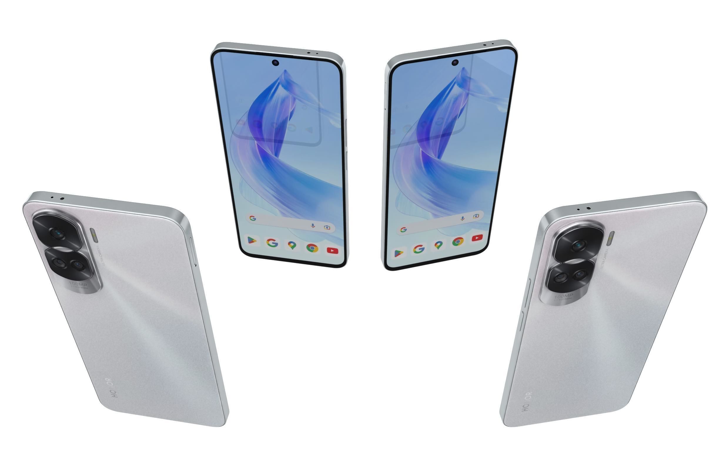 Honor 90 Lite White 3D model_4