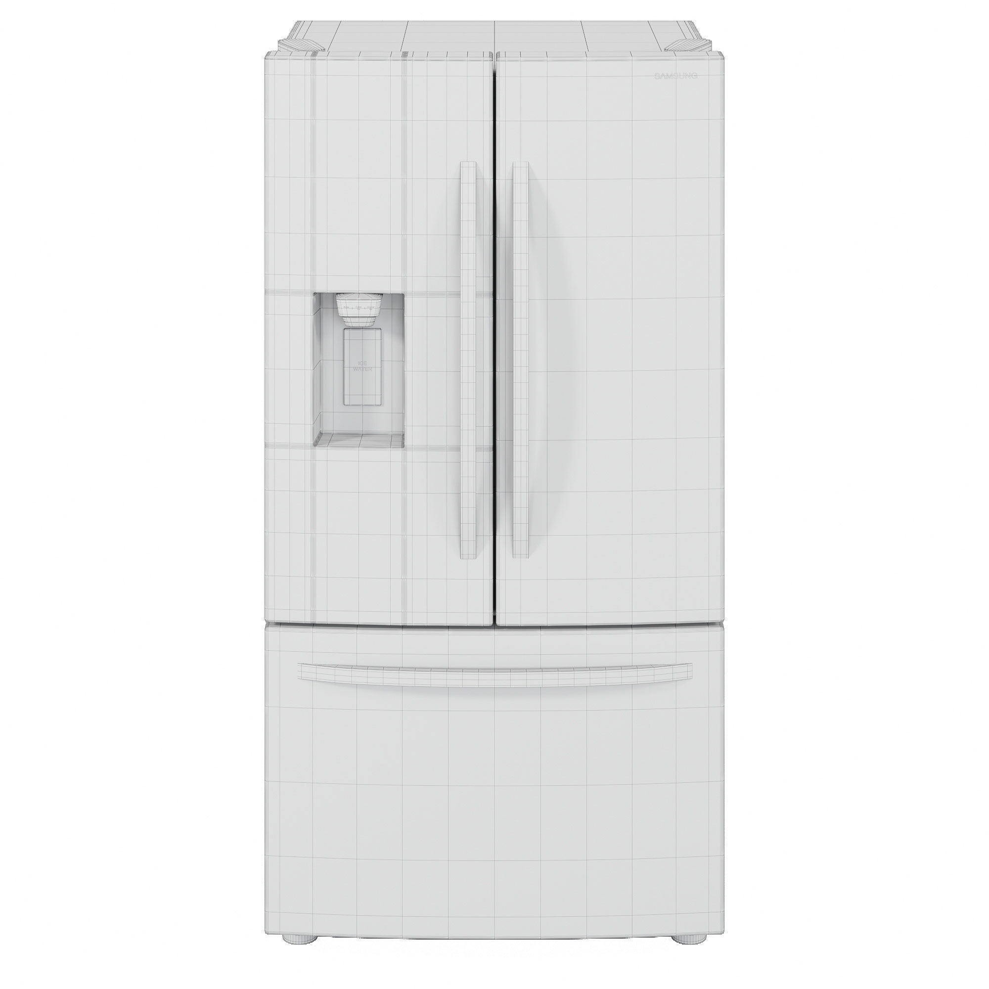 French Door Refrigerator 3D model_2