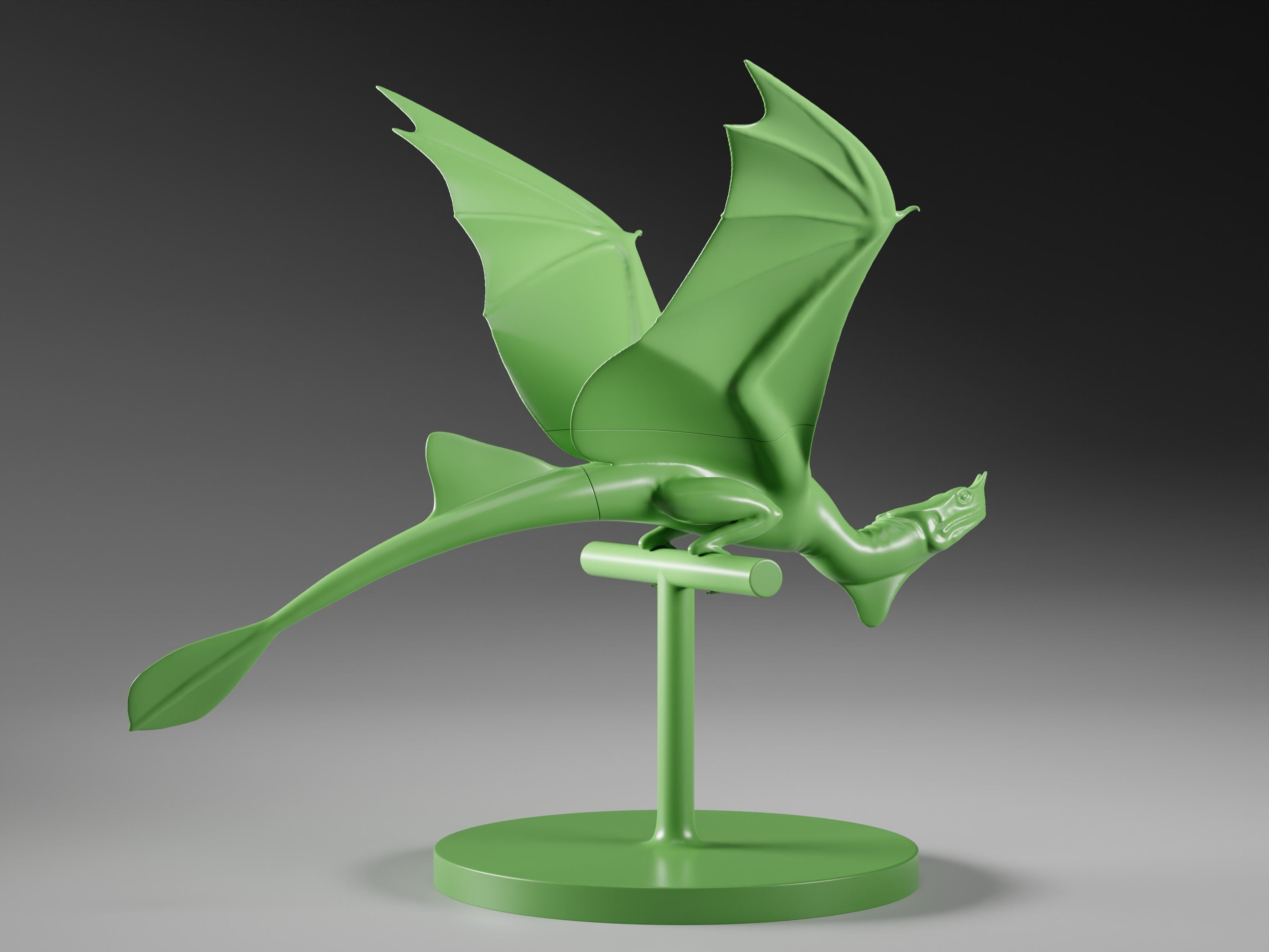 Small dragon figurine 3D print model_1