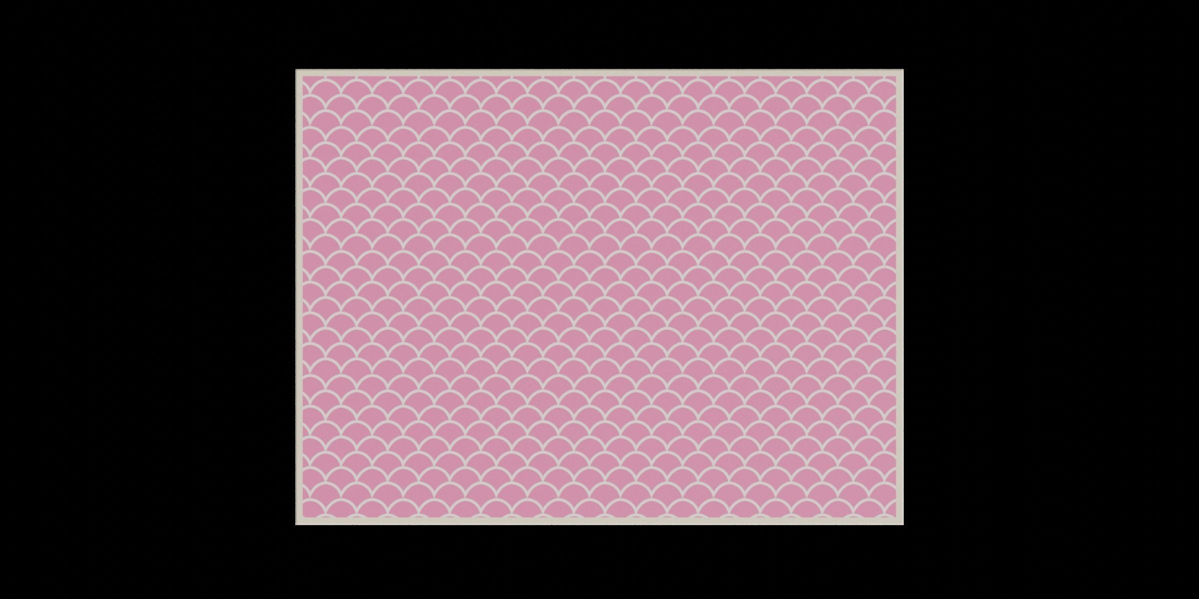 Pink Fish Scale Side Table Low-poly 3D model_1