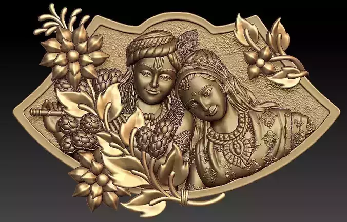 Radha Krishna Pendant