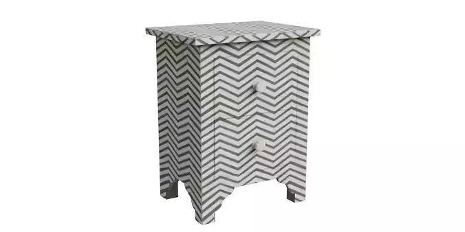 Black Zigzag Side Table