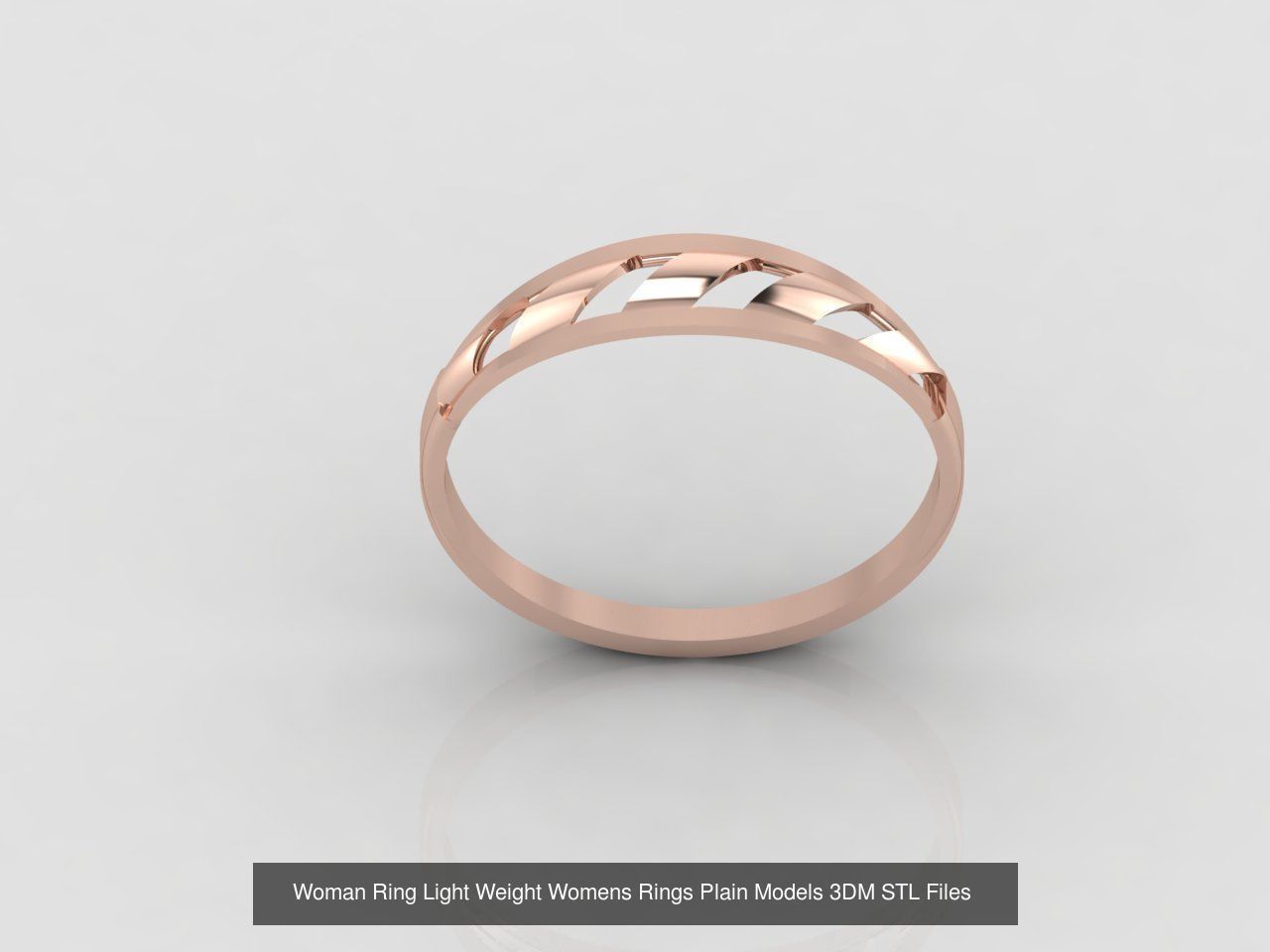 10 Models Woman Ring Womens Rings Plain Models 3DM STL Files 3D Model Collection_9