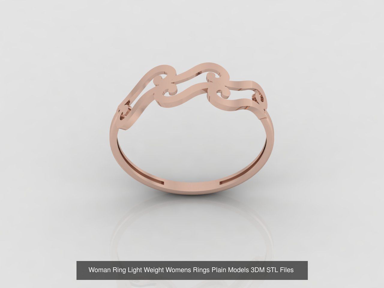 10 Models Woman Ring Womens Rings Plain Models 3DM STL Files 3D Model Collection_4