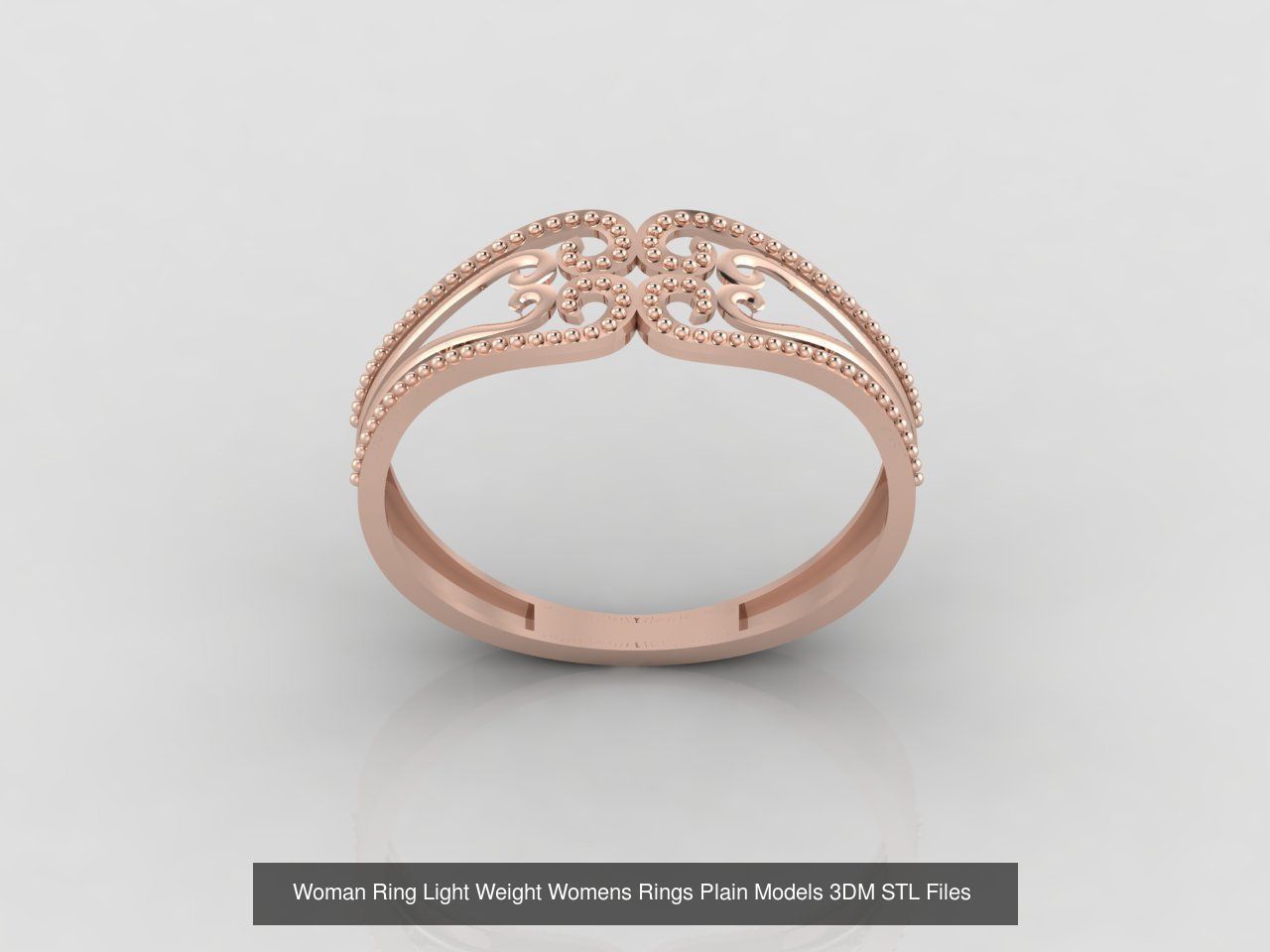 10 Models Woman Ring Womens Rings Plain Models 3DM STL Files 3D Model Collection_3