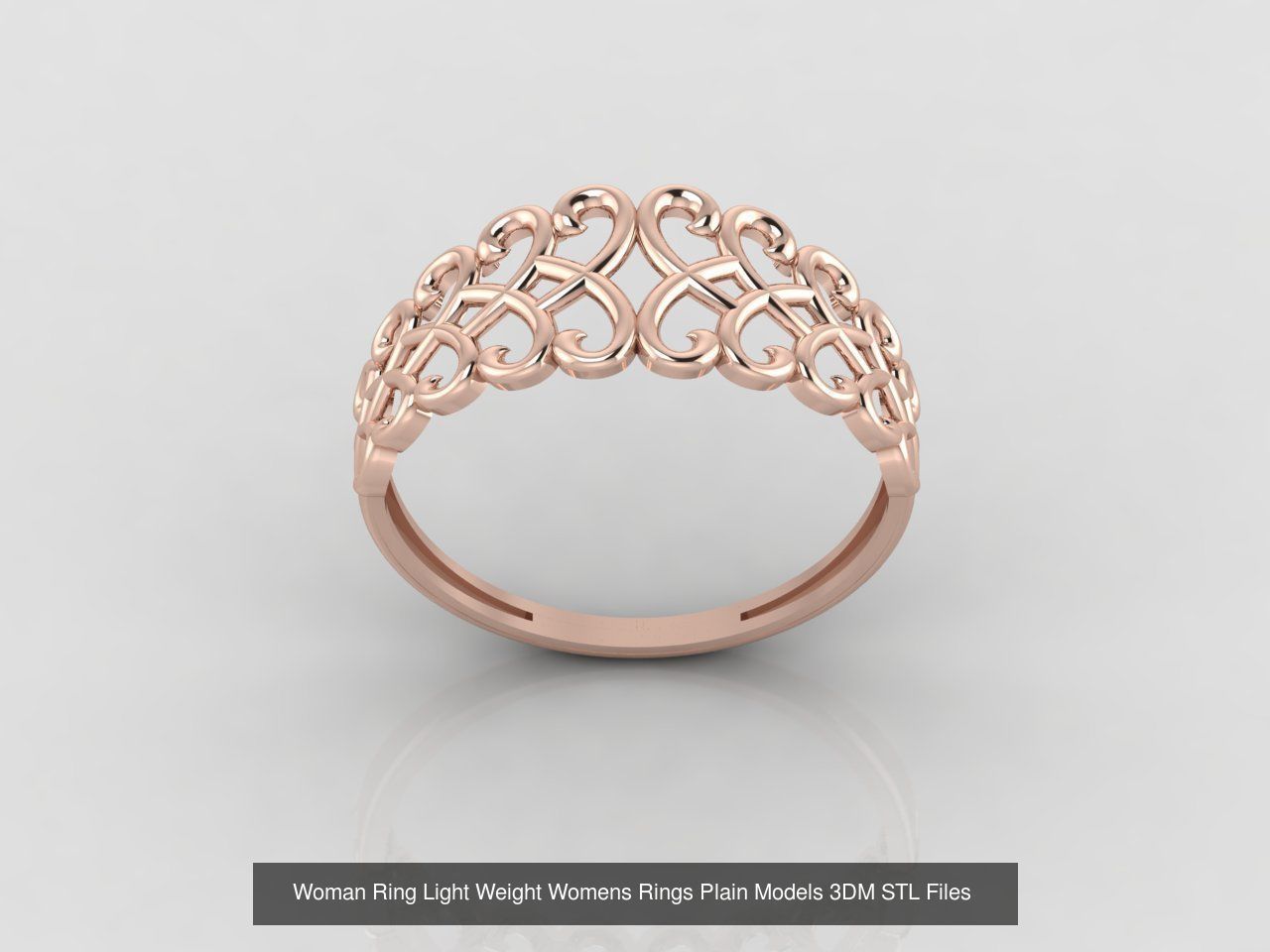 10 Models Woman Ring Womens Rings Plain Models 3DM STL Files 3D Model Collection_1