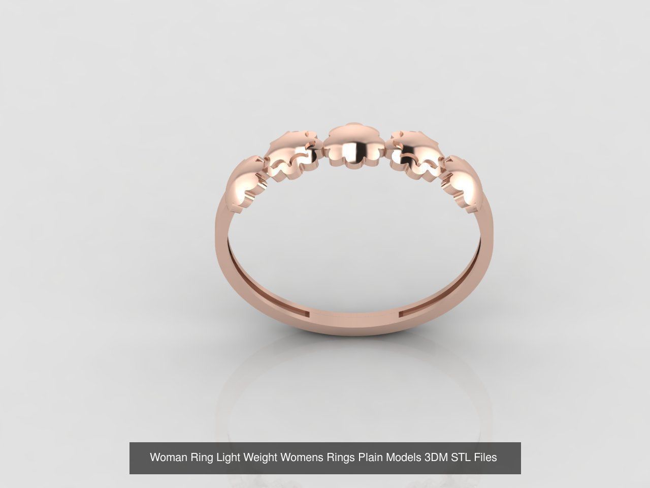 10 Models Woman Ring Womens Rings Plain Models 3DM STL Files 3D Model Collection_9