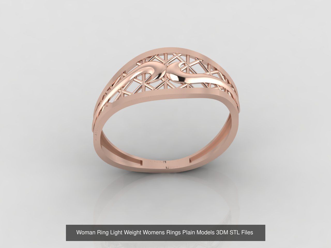 10 Models Woman Ring Womens Rings Plain Models 3DM STL Files 3D Model Collection_4