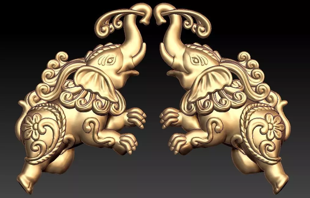 Elephant Pendant 3D print model_0