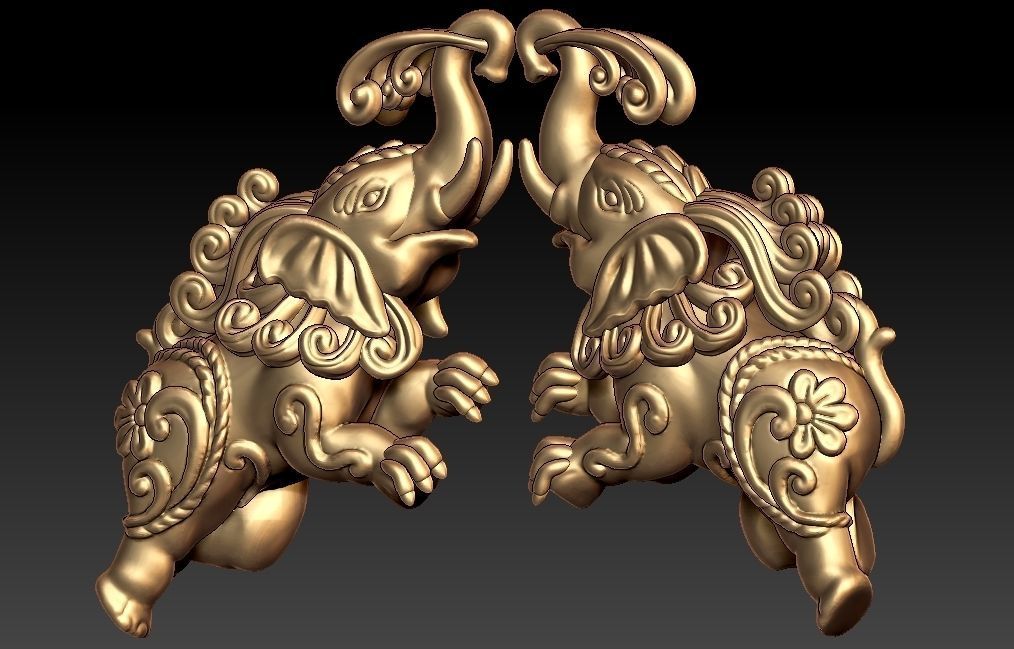 Elephant Pendant 3D print model_1