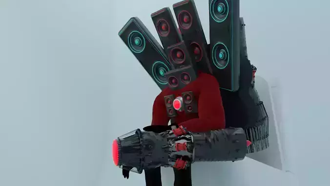 Skibidi Toilet Speaker Titan 3D model