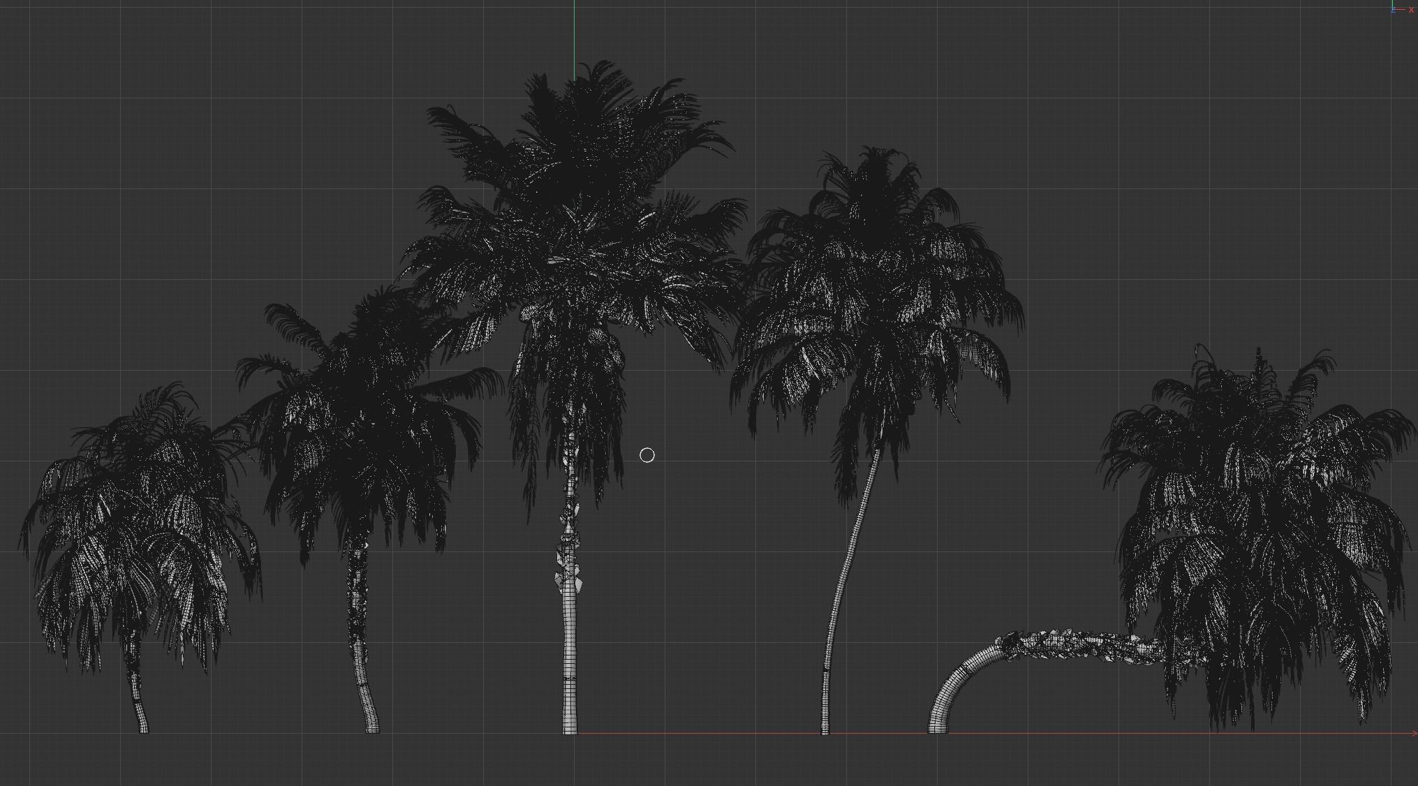 5 High quality Coconut Tree Pack 3D model_6