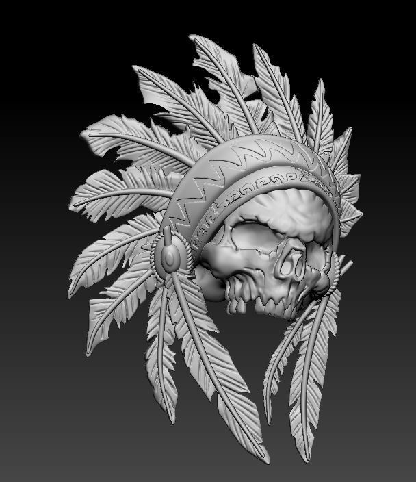 Router Indian Skull Pendant 3D model 3D printable | CGTrader