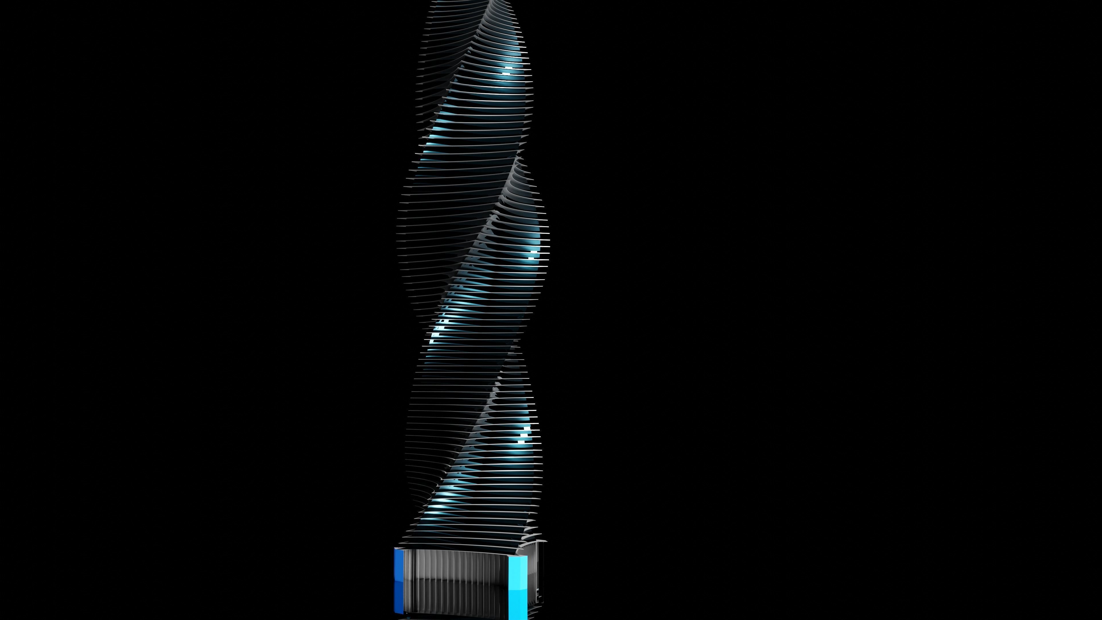 Modern Skyscraper Low-poly 3D model_16