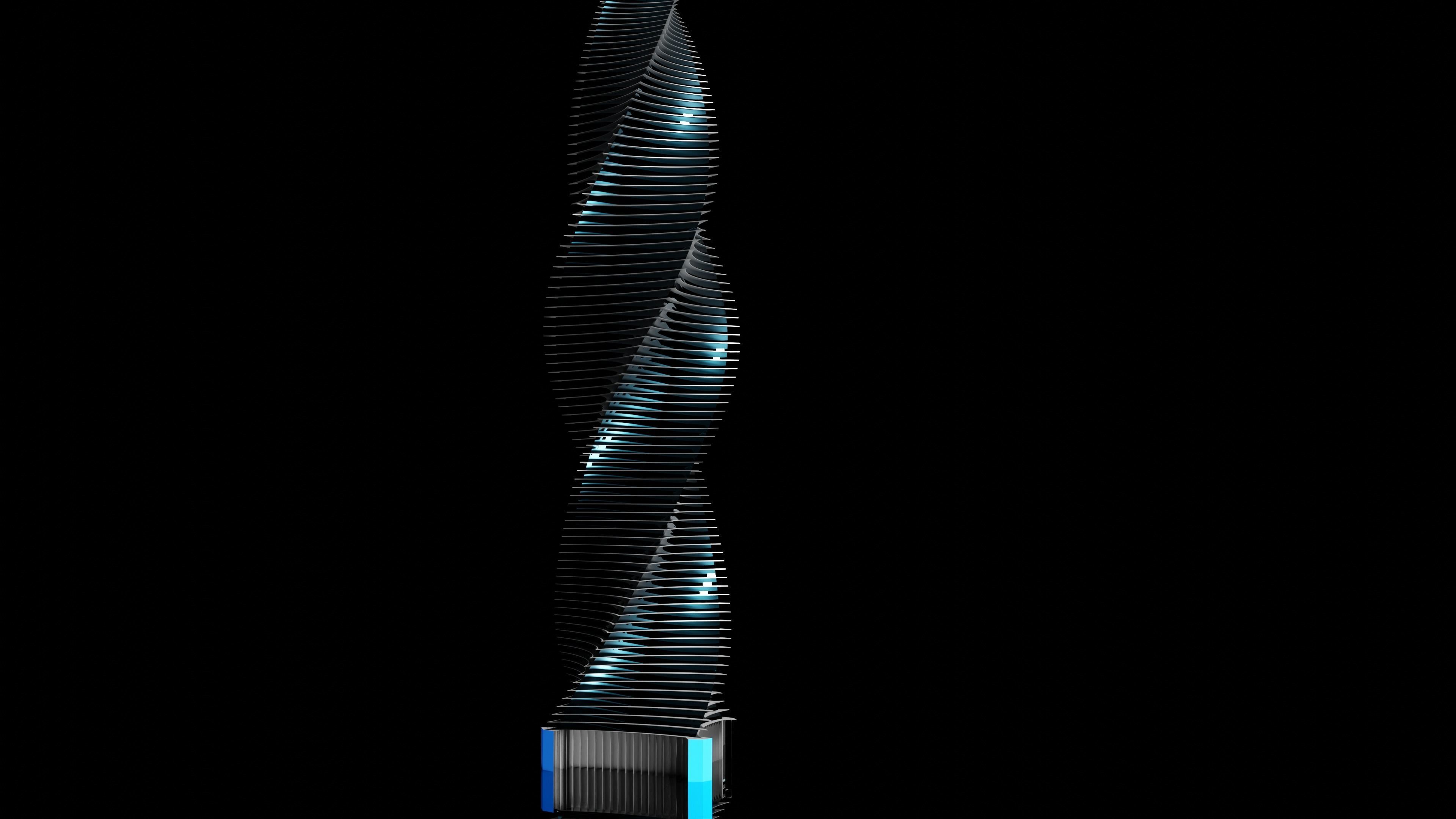 Modern Skyscraper Low-poly 3D model_11