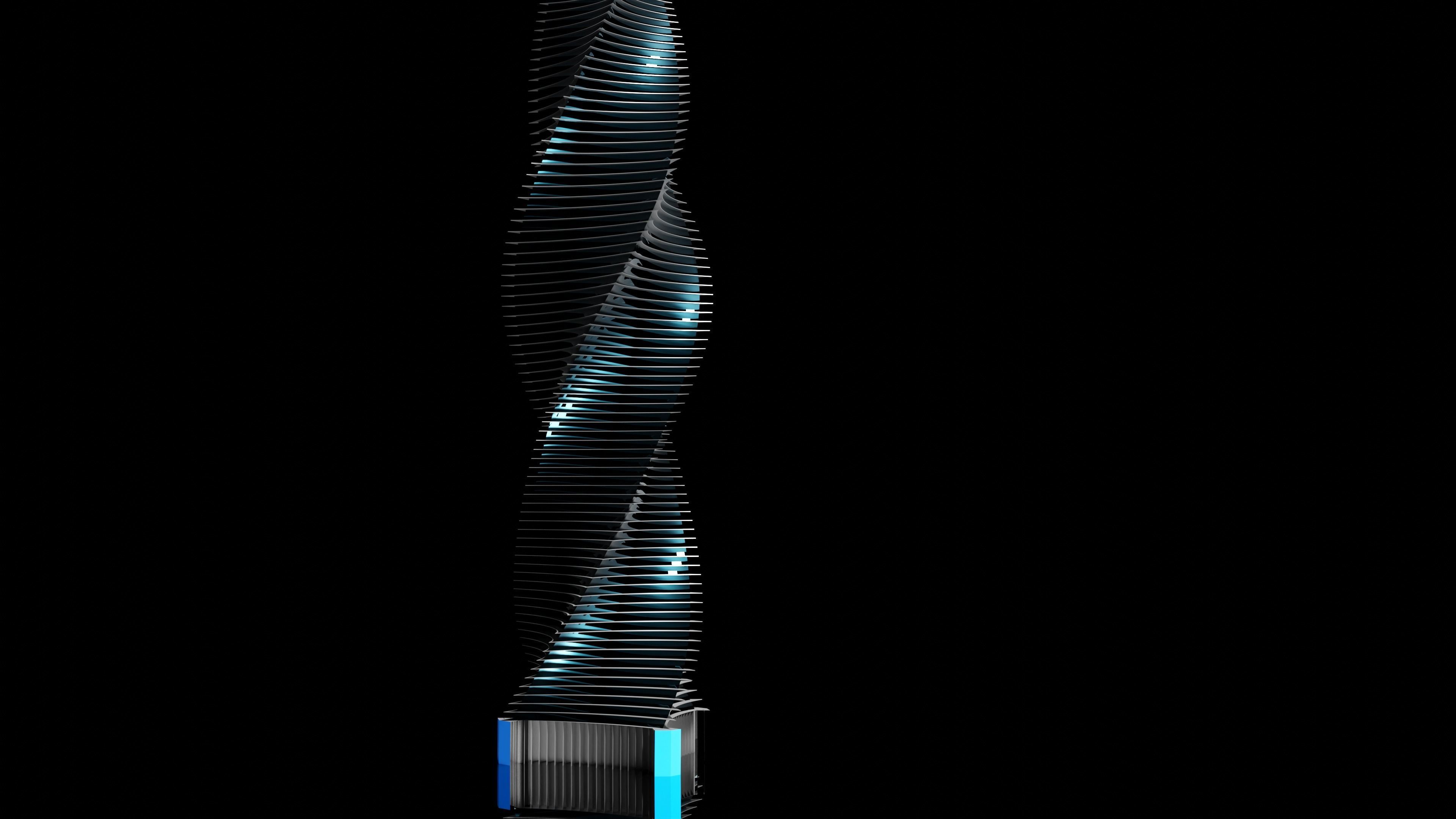 Modern Skyscraper Low-poly 3D model_17