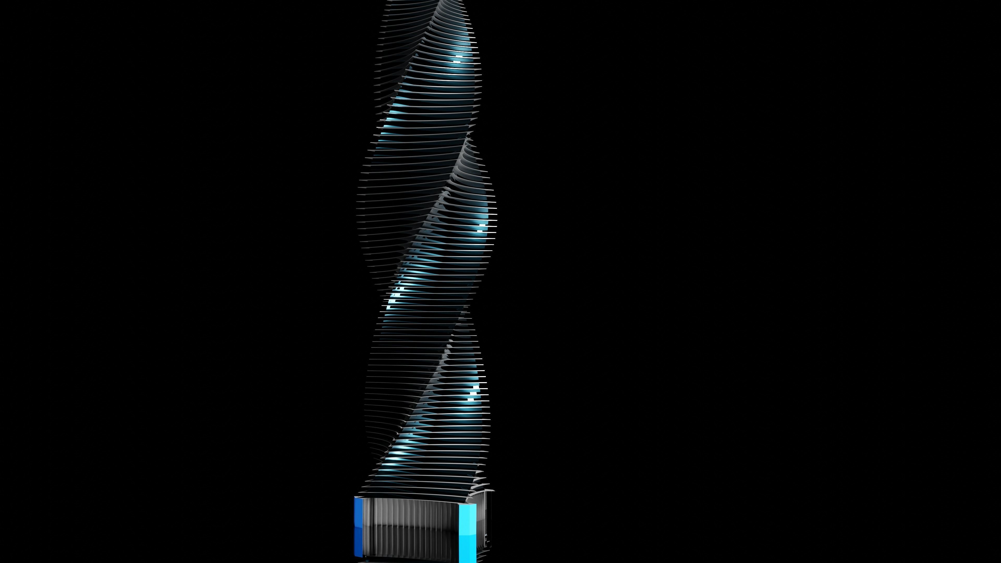 Modern Skyscraper Low-poly 3D model_19