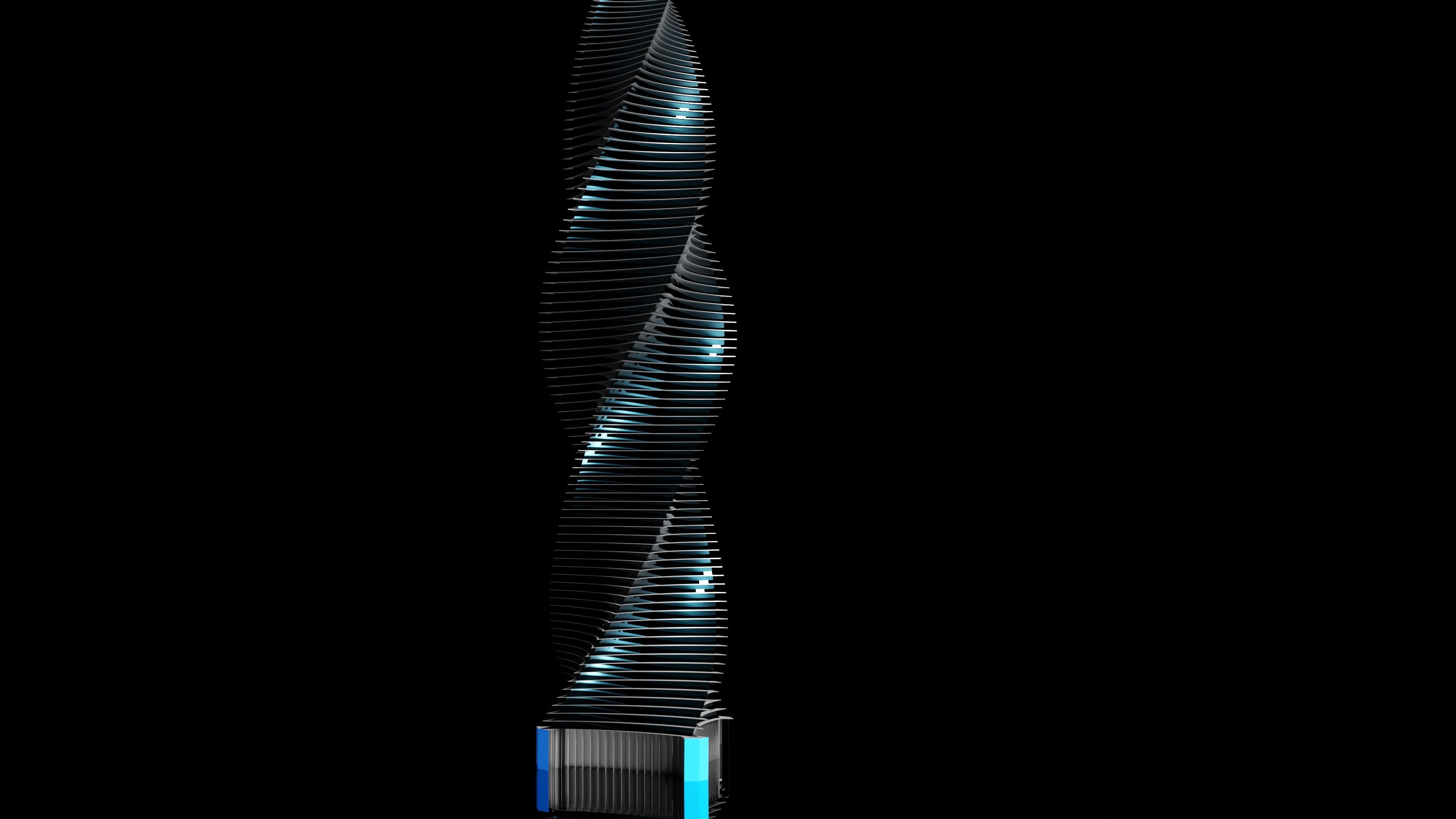 Modern Skyscraper Low-poly 3D model_13