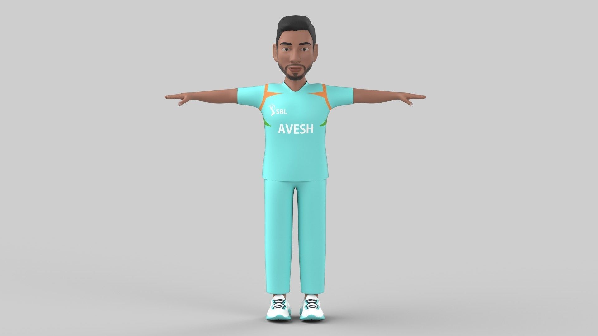 Avesh khan 3D model_1