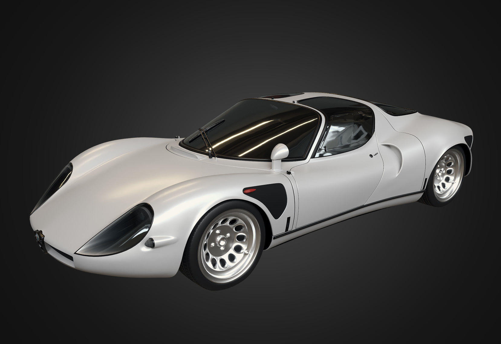 Alfa Romeo 33 Stradale  1968 Low-poly 3D model_2