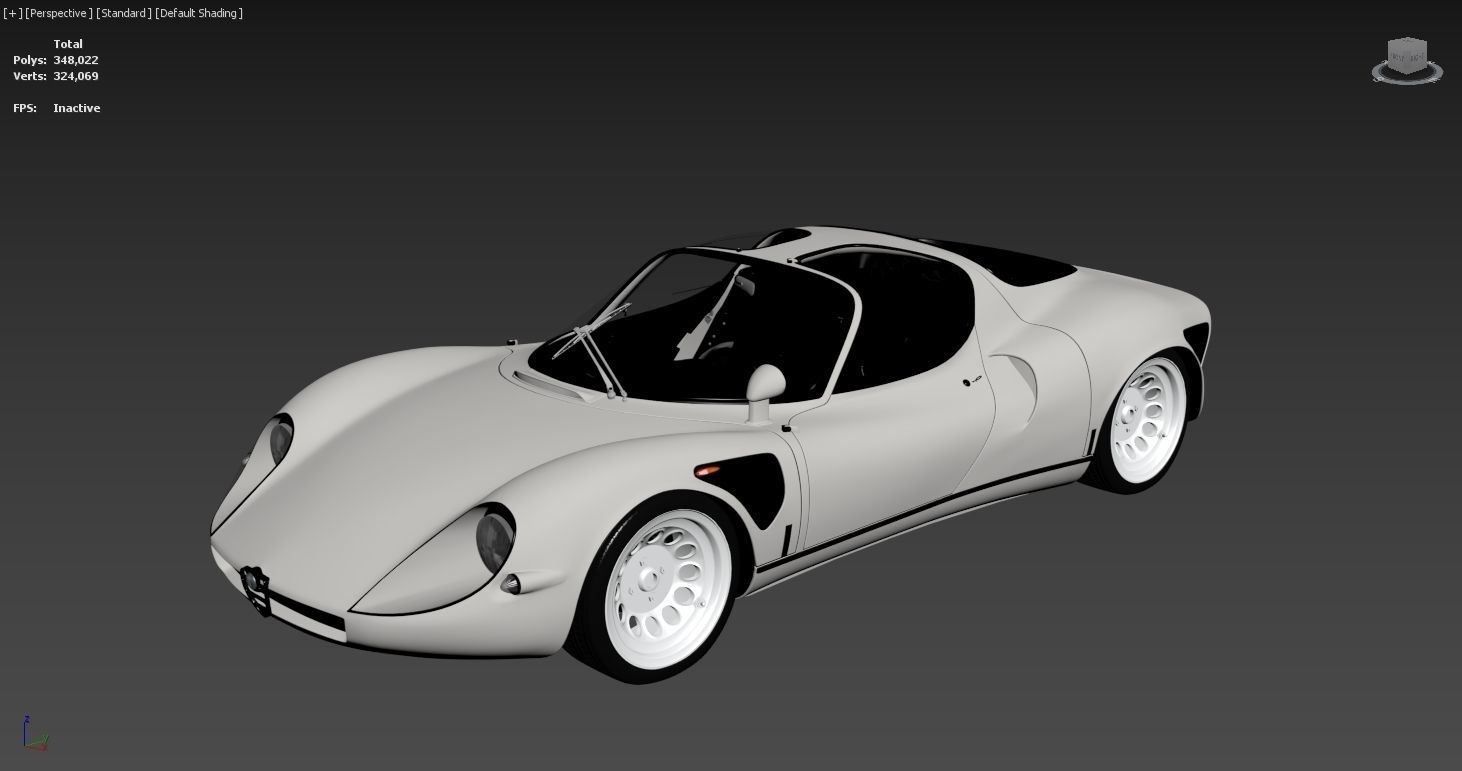 Alfa Romeo 33 Stradale  1968 Low-poly 3D model_18