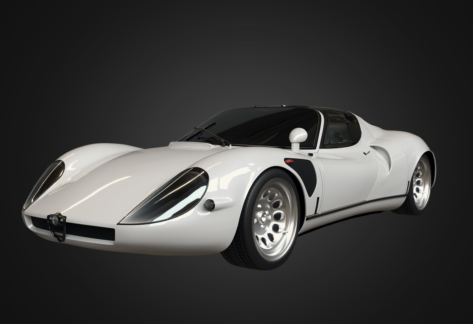 Alfa Romeo 33 Stradale  1968 Low-poly 3D model_3