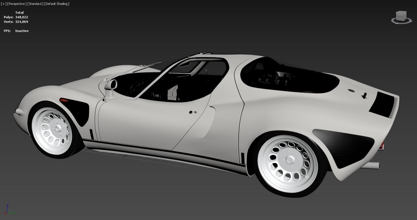 Alfa Romeo 33 Stradale  1968 Low-poly 3D model_17