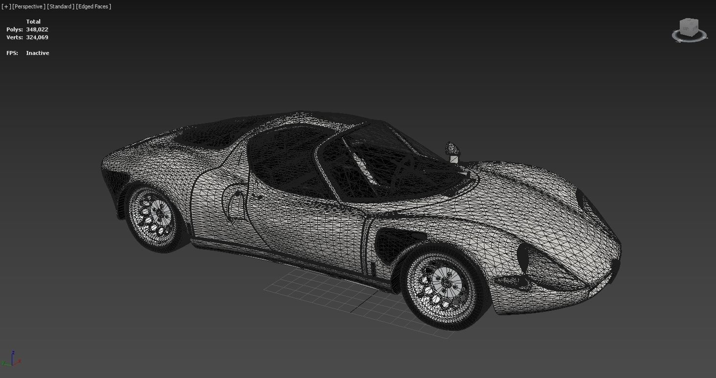 Alfa Romeo 33 Stradale  1968 Low-poly 3D model_20