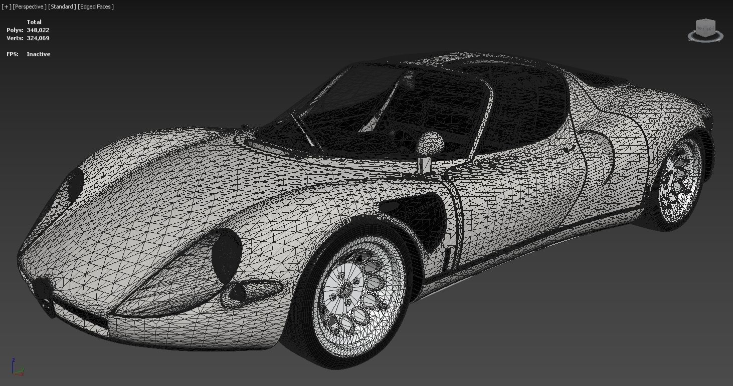 Alfa Romeo 33 Stradale  1968 Low-poly 3D model_22