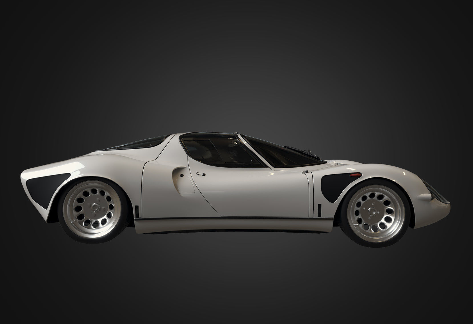 Alfa Romeo 33 Stradale  1968 Low-poly 3D model_8