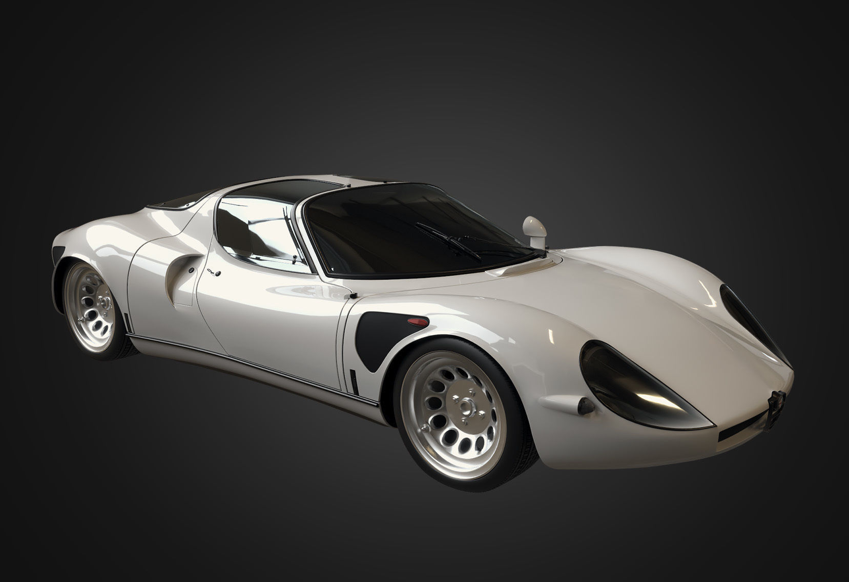 Alfa Romeo 33 Stradale  1968 Low-poly 3D model_7