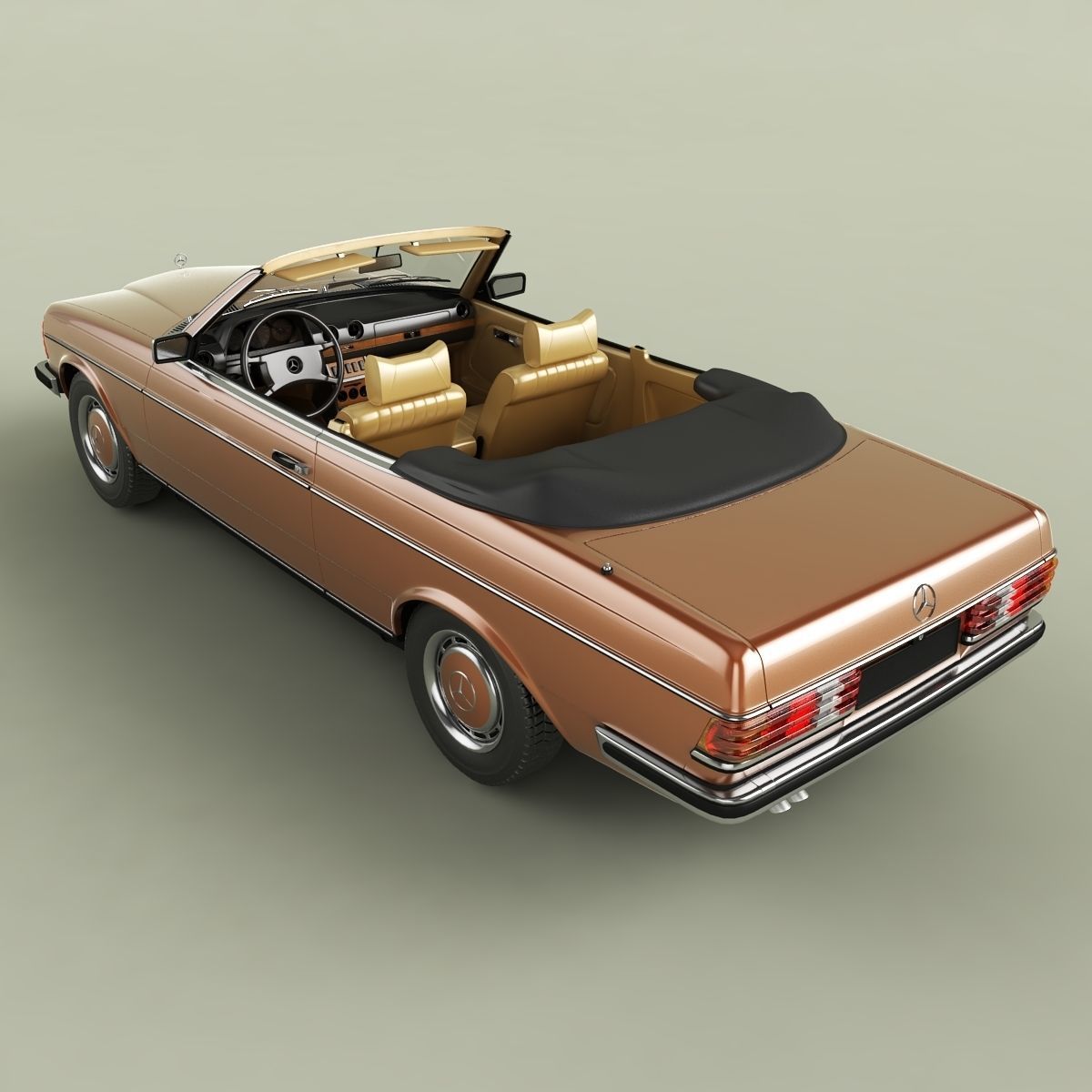 Modèle 3D Mercedes 200 W123 - Décoration Personnalisable, Fabriqué En Allemagne En PLA - Dimensions 224x68x65 Mm