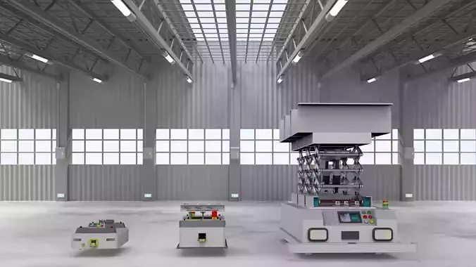 AGV vehicles Assemble  3D model