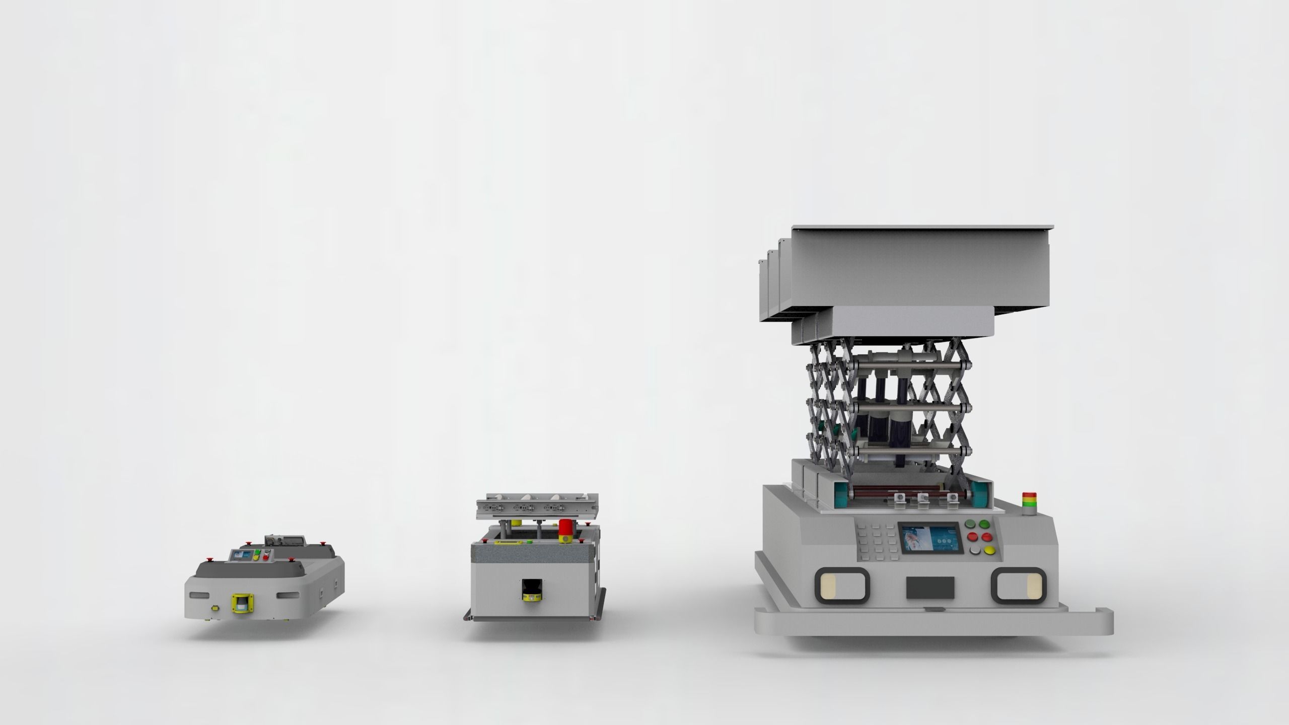 AGV vehicles Assemble 3D model_2