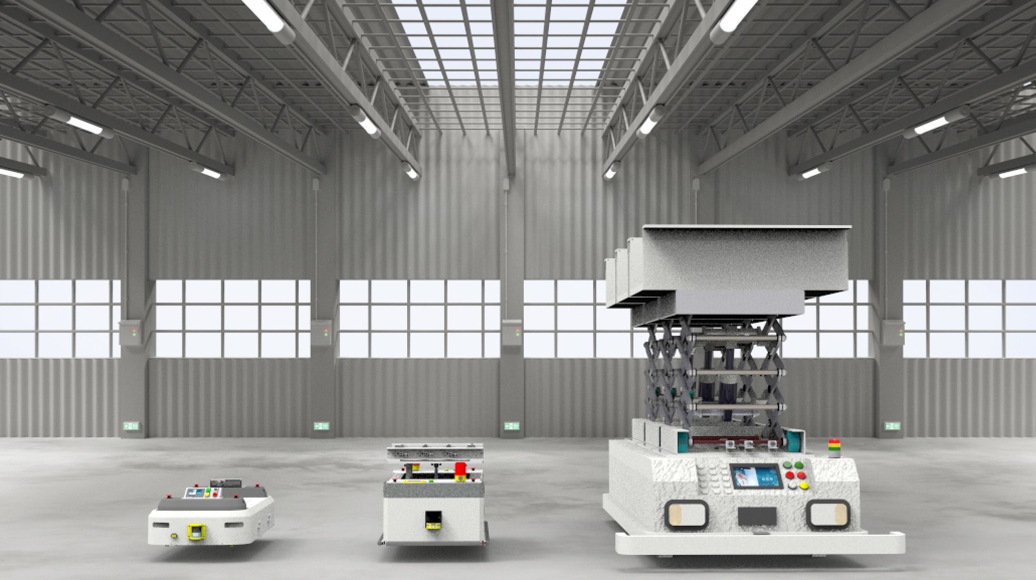 AGV vehicles Assemble 3D model_3