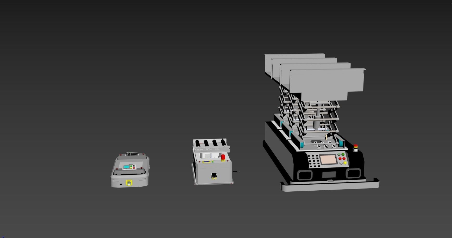 AGV vehicles Assemble 3D model_18